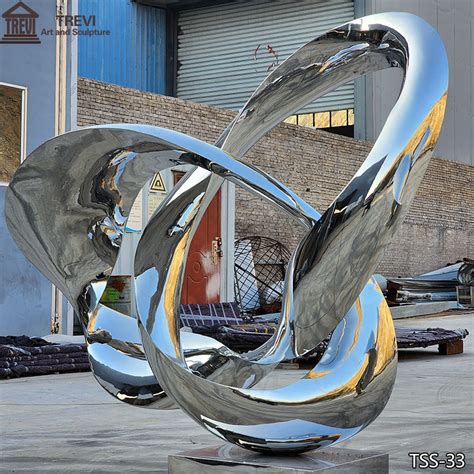 Abstract Stainless Steel Modern Garden Sculpture- Trevi Statue - muktibox.com