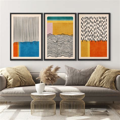 Abstract Vibrant Color Blocks "Mid-century Modern Colorful Blocks ... - muktibox.com