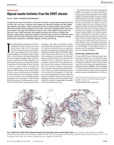 Abyssal marine tectonics from the SWOT mission - raincitystudios.com