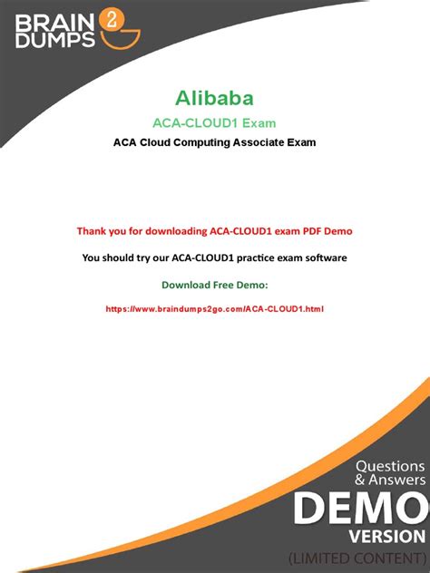 ACA-Cloud1 PDF Demo