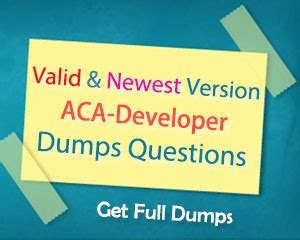 ACA-Developer Dumps