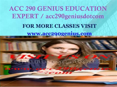 ACC 290 GENIUS EDUCATION EXPERT acc290geniusdotcom
