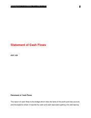 ACC 421 Week 5 Statement of Cash Flows Paper