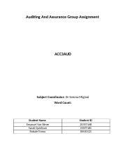 ACC3AUD Assignment 2017s2 docx