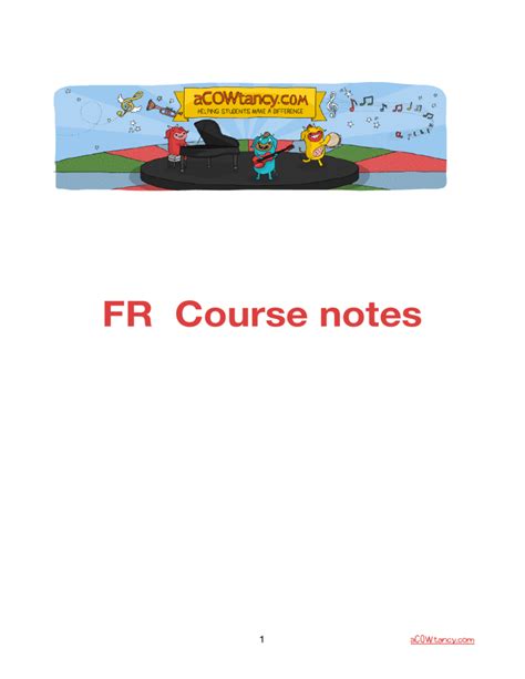 ACCA FR F7 Course Notes