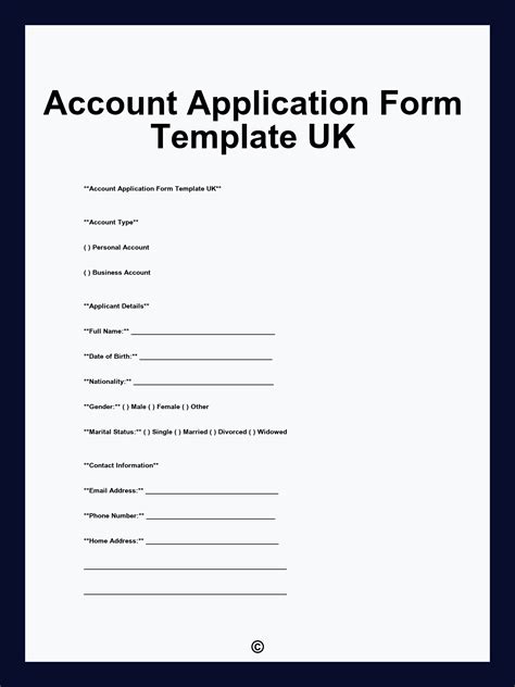 ACCOUNT APPLICATION FORM INDIVIDUAL