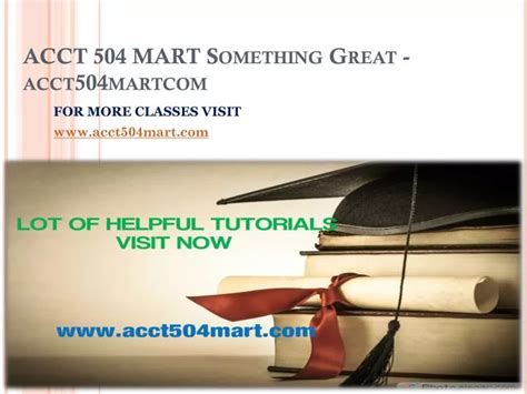 ACCT 504 MART Perfect Education Acct504mart com