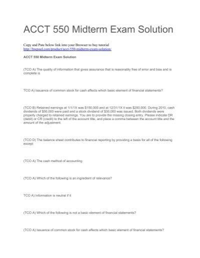 ACCT 434 Midterm Exam