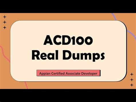 ACD100 Dumps