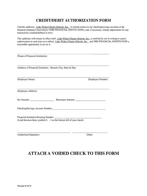 ACH Form Template Free Generator and Blank PDF Template