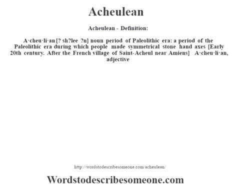 Acheulean Definition - Archaeology Dictionary | Glossariz - wintechmobiles.com