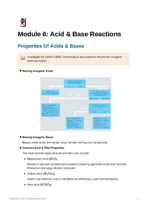 Acid-Base Reactions: Properties and Investigations (Module 6) - wintechmobiles.com