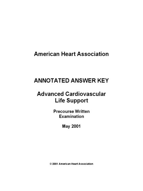 ACLS Pretest Exam Annotated