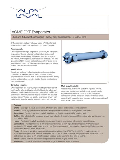 ACME DXT evaporator PD leaflet 06 10 pdf