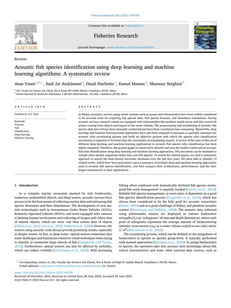 Acoustic fish species identification using deep learning and machine ... - coolestguyplanet.net
