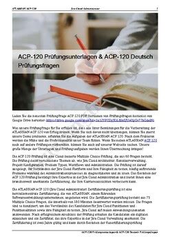 ACP-01201 Deutsche Prüfungsfragen