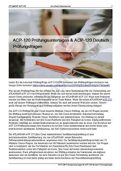 ACP-120 Prüfungsfragen