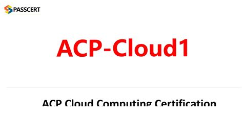 ACP-Cloud1 Fragen Und Antworten