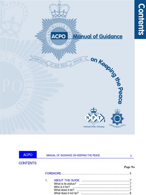 ACPO Manual of Guidance on Keeping the Peace