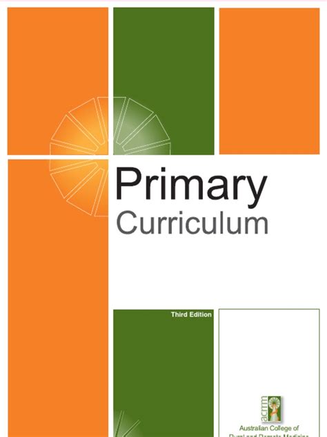 ACRRM Primary Curriculum 3rd Edition 25 09 09 With Cover