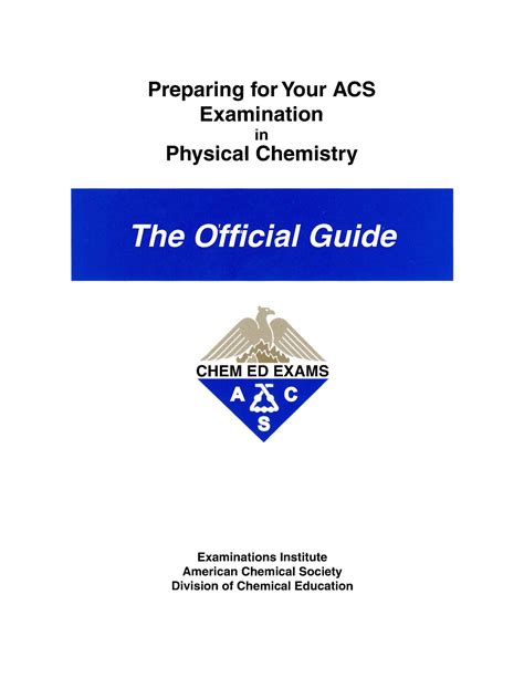 ACS Physical Chemistry Exam Study Guide pdf