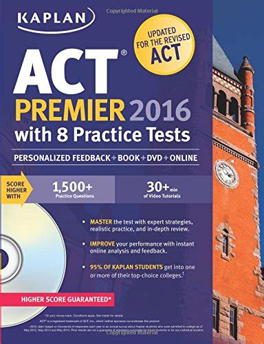 Download Act Premier 20162017 With 8 Practice Tests Online  Dvd  Book By Kaplan Inc