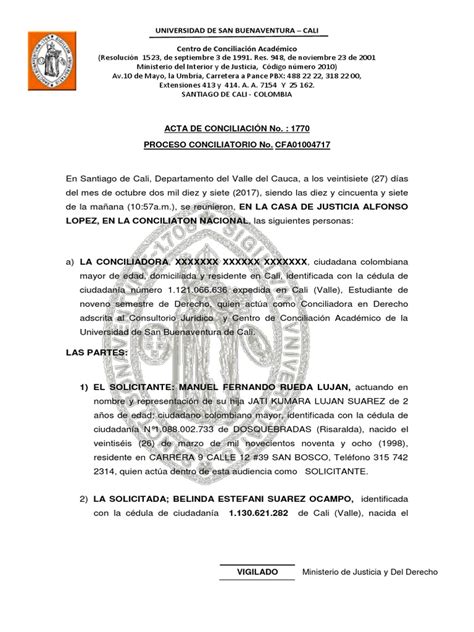 ACTA CONCILIACIÓN DE CARTERA UNIDAD HEMATOLOGICA …