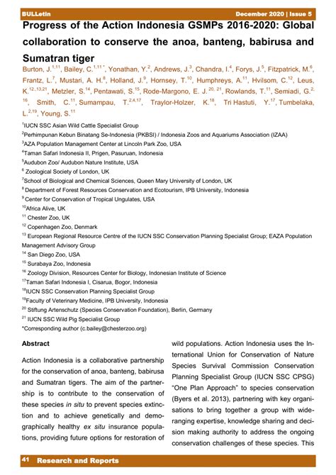 Action Indonesia: A global collaboration to conserve Anoa, Banteng and ... - muktibox.com