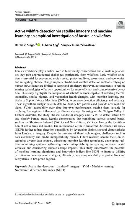 Active wildfire detection via satellite imagery and machine learning ... - wintechmobiles.com