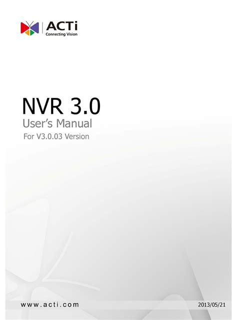 ACTi NVRv3 0 DS 120607