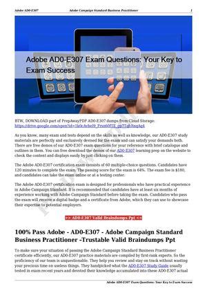AD0-E307 Online Tests