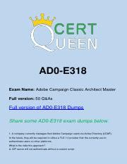 AD0-E318 Zertifikatsfragen