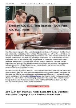 AD0-E327 Online Tests