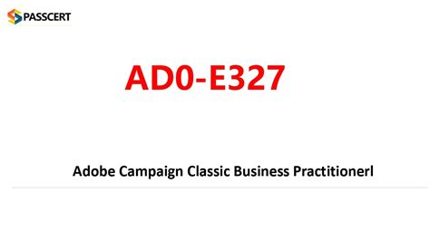 AD0-E327 Zertifikatsdemo