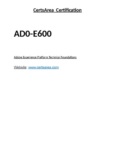 AD0-E600 Schulungsunterlagen
