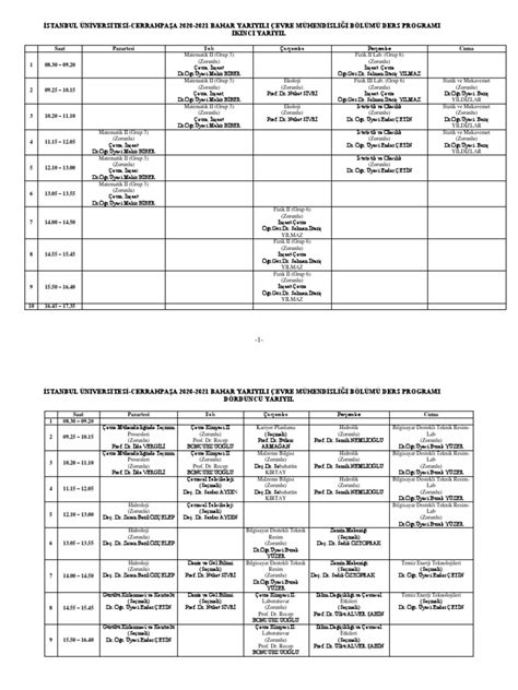 ADALET PROGRAMI 2020-2021 BAHAR YARIYILI DERS PROGRAMI. 