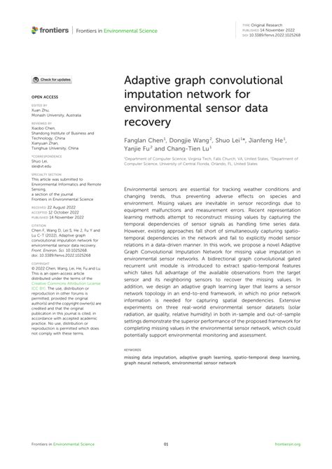 Adaptive graph convolutional imputation network for environmental ... - coolestguyplanet.net