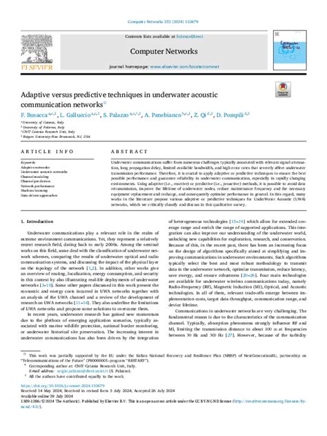 Adaptive versus predictive techniques in underwater acoustic ... - raincitystudios.com