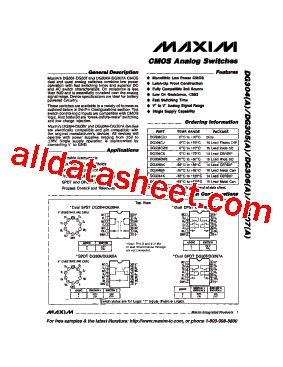 ADC0820, DG200A, DG300, DG304, Maxim Integrated Products datasheet…