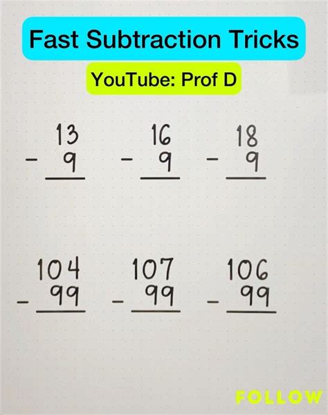 Addition and Subtraction Tricks - wintechmobiles.com