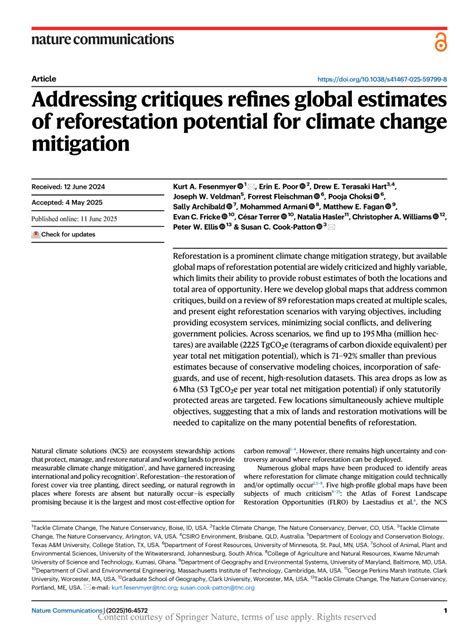 Addressing critiques refines global estimates of … - raincitystudios.com