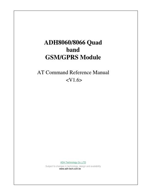 ADH8066 GSM Module AT Commands v1 6