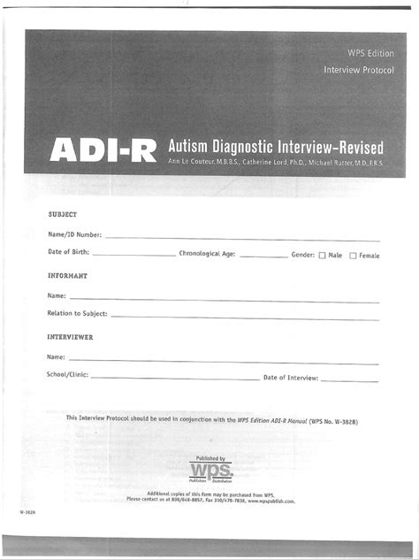 ADI R Interview Protocol english