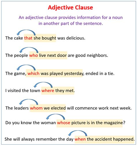 ADJECTIVE CLAUSE CONNECTOR