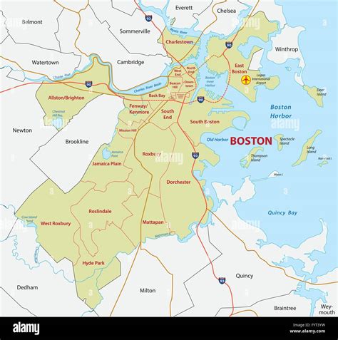 Administrative Boundaries of Boston and Massachusetts - wintechmobiles.com