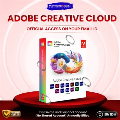 ADOBE CREATIVE CLOUD Official subscription on your own email Digital Key