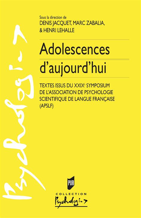 ADOLESCENCES AUJOURD HUI