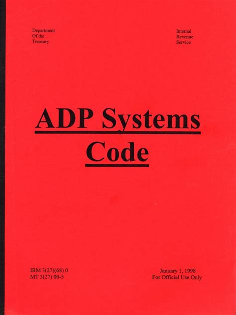 ADP Systems Code, Form 09.025 Social Security Number Irs Tax Forms