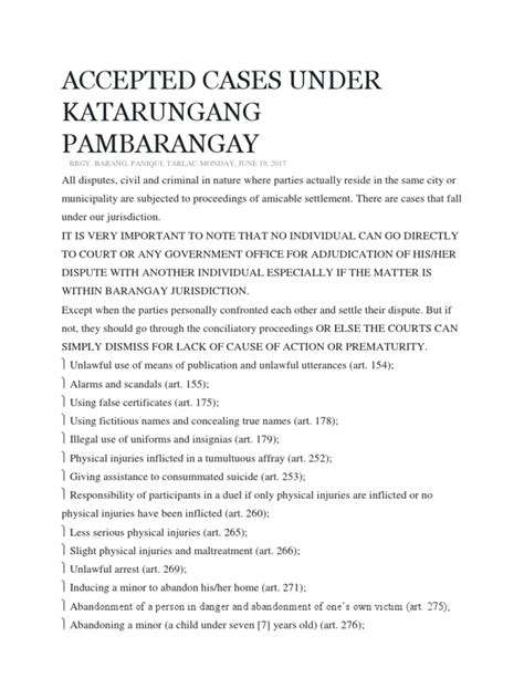 ADR midterms cases katarunganPambarangay