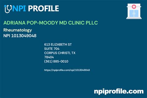 ADRIANA POP-MOODY MD CLINIC PA NPI 1013049048